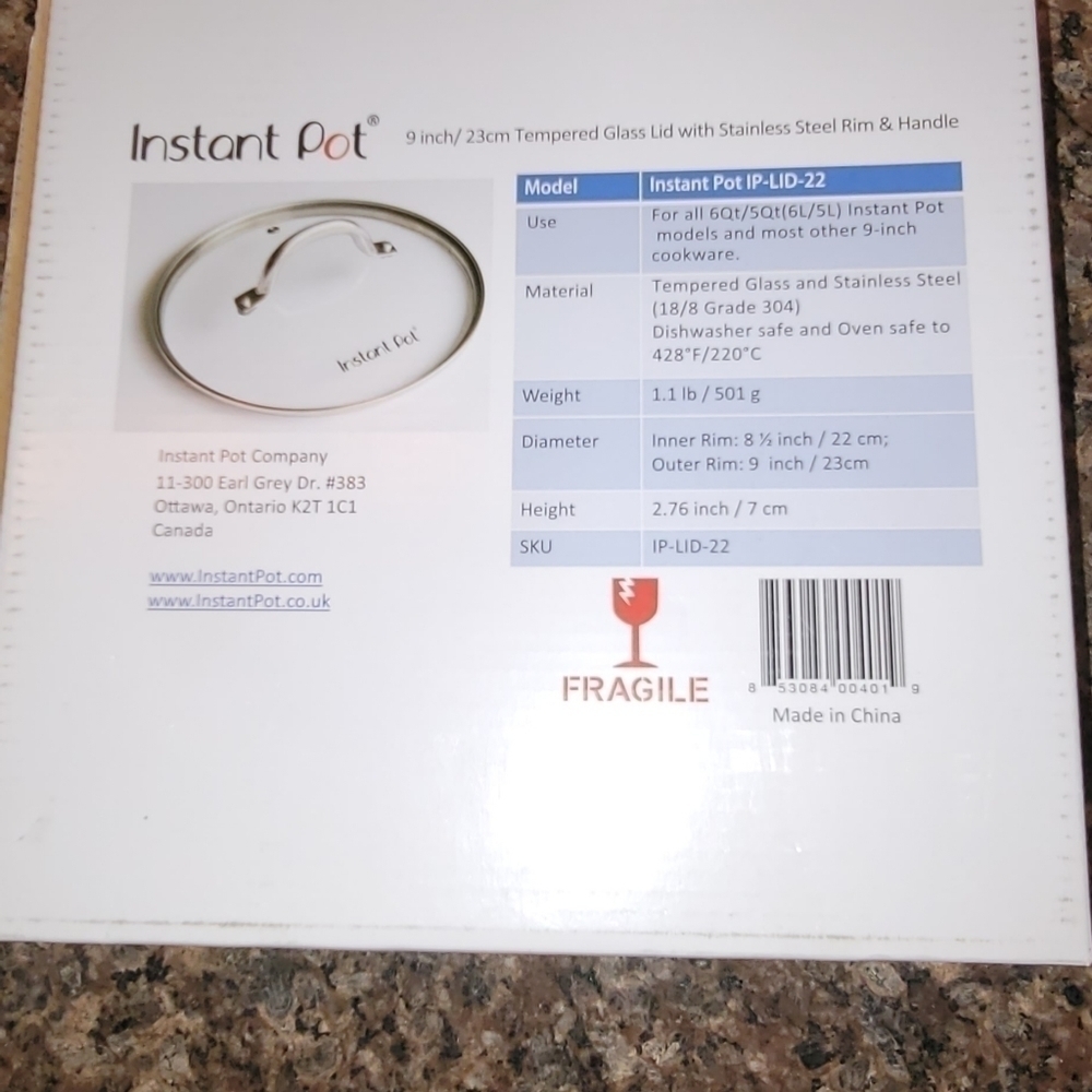 Instant Pot Clear Glass Lid